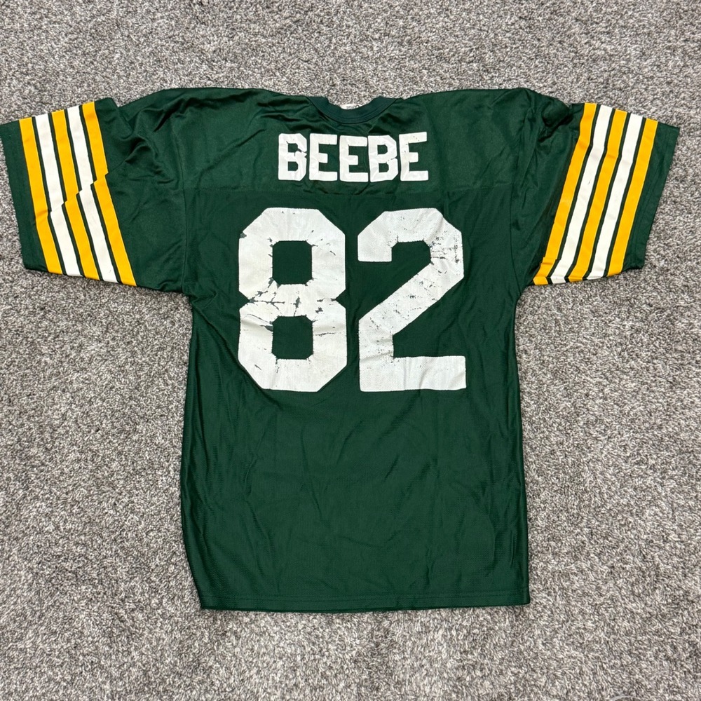 Vintage 90s Don Beebe Green Bay Packers Football Jersey Green Mens Large USA‎